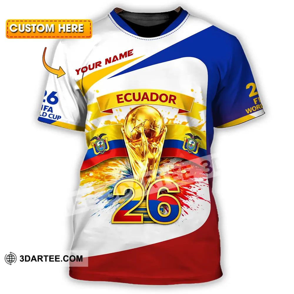 Unisex Shirt - Custom Ecuador World Cup 2026 3D Shirt