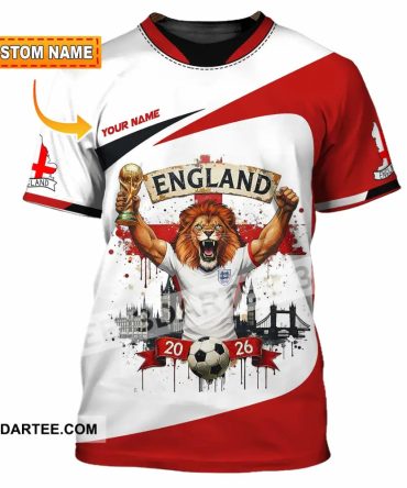 Unisex Shirt - Custom England World Cup 2026 3D Shirt