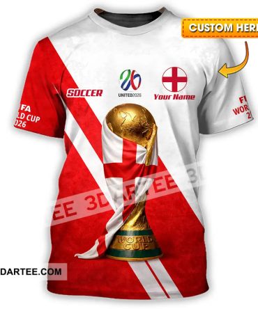 Unisex Shirt - Custom England World Cup 2026 3D Shirt