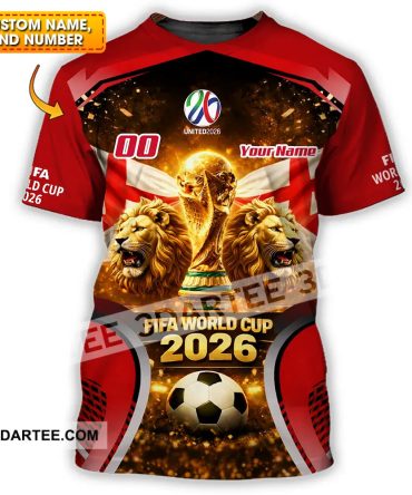 Unisex Shirt - Custom England World Cup 2026 3D Shirt