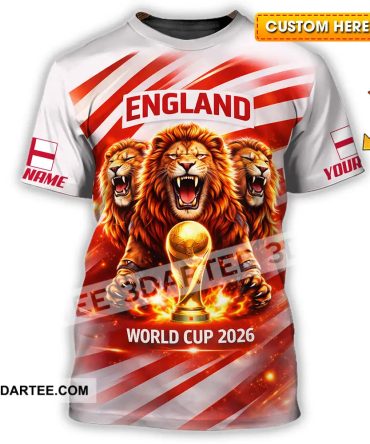 Unisex Shirt - Custom England World Cup 2026 3D Shirt