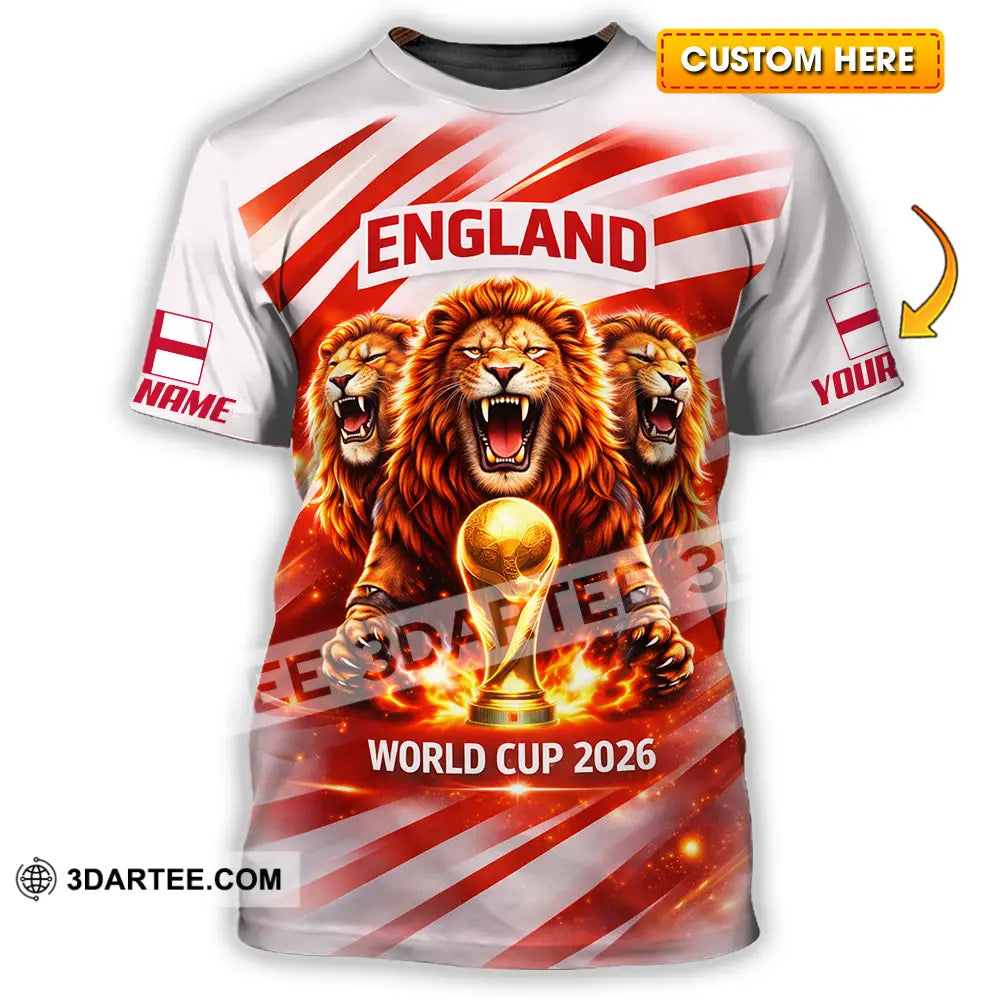 Unisex Shirt - Custom England World Cup 2026 3D Shirt