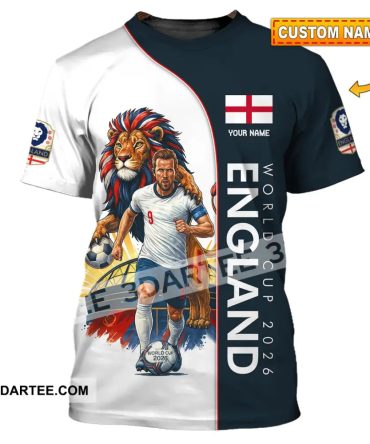 Unisex Shirt - Custom England World Cup 2026 3D Shirt
