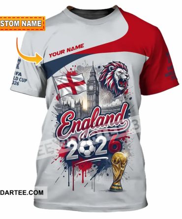 Unisex Shirt - Custom England World Cup 2026 3D Shirt