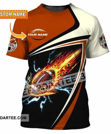 Unisex Shirt - Custom Football Fire Sport Shirt