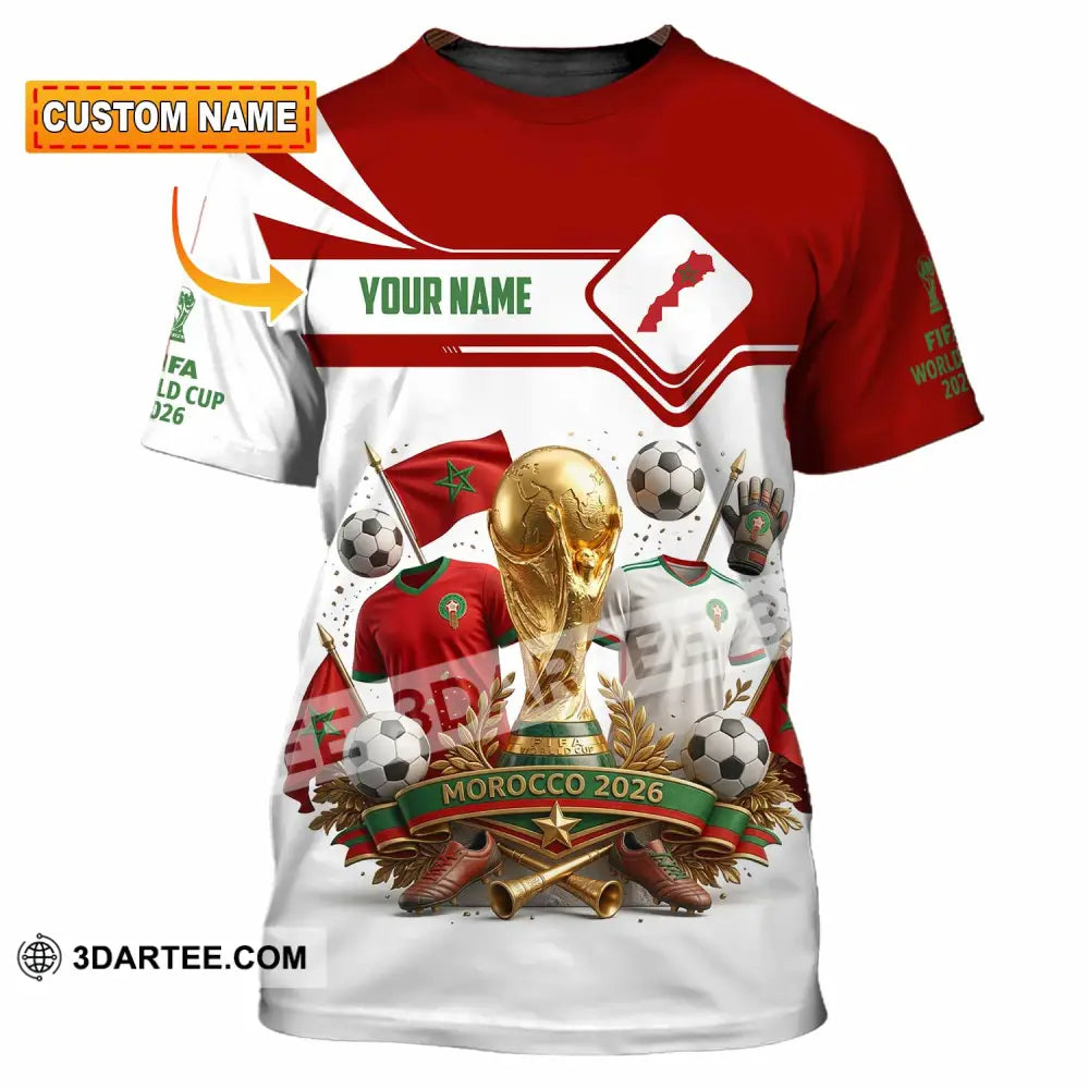 Unisex Shirt - Custom Morocco World Cup 2026 3D Shirt
