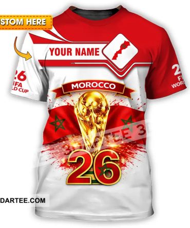 Unisex Shirt - Custom Morocco World Cup 2026 3D Shirt