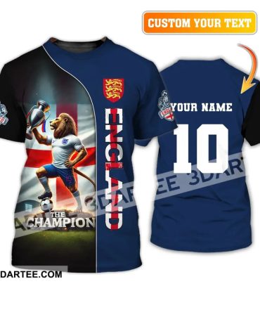 Unisex Shirt, Custom Name And Number England Football Shirt, England Football Polo Long Sleeve, Soccer Lover Shirt