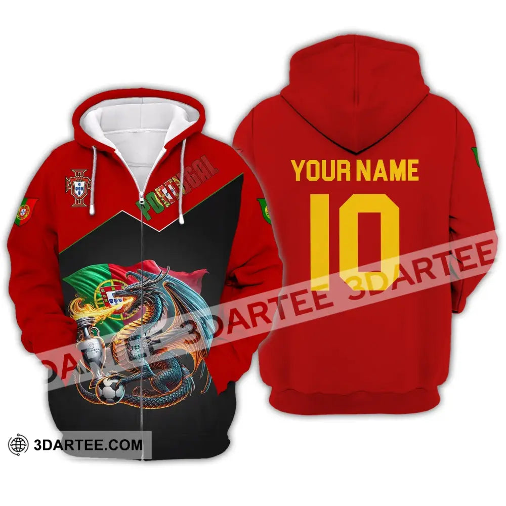 Unisex Shirt - Custom Name And Number National Team Sport Shirt, Portugal - Image 3