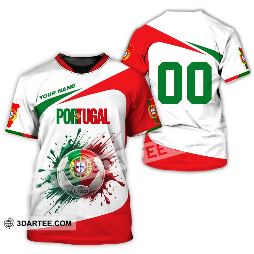 Unisex Shirt - Custom Name And Number Shirt, Portugal National Team Ball Logo - Image 2