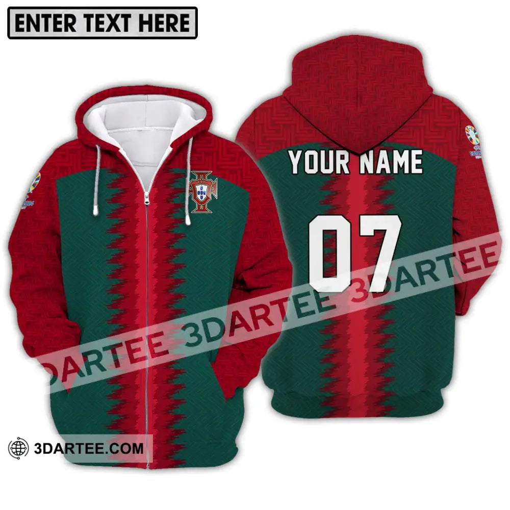 Unisex Shirt - Custom Name And Number Portugal Team Shirt - Image 2