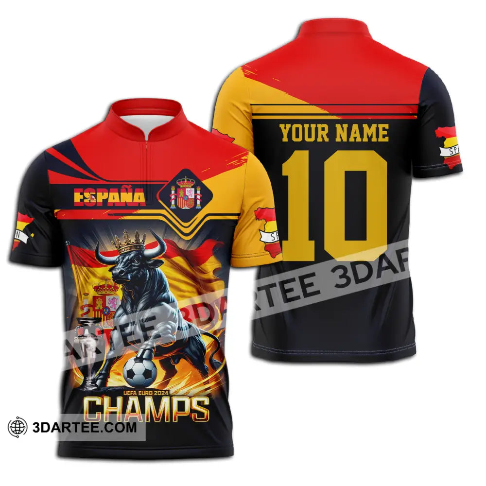 Unisex Shirt - Custom Name And Number Sport Shirt, The Champion Spain - Image 2