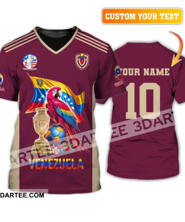 Unisex Shirt, Custom Name And Number Venezuela Football T-Shirt, Venezuela Football Polo Long Sleeve Shirt