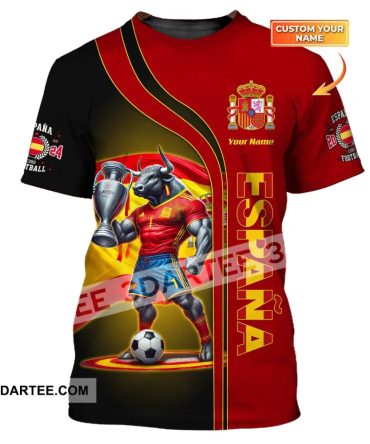 Unisex Shirt, Custom Name España Football Shirt, España Football Polo Long Sleeve, Soccer Lover Shirt