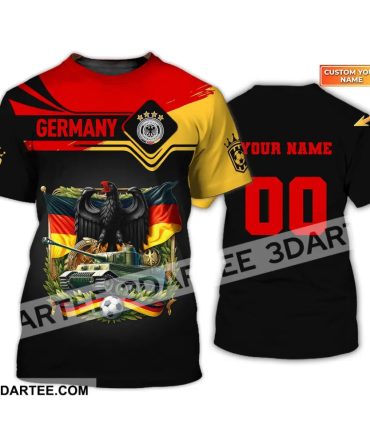 Unisex Shirt, Custom Name Germany Football Shirt, Germany Football Polo Long Sleeve, Soccer Lover Shirt