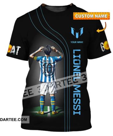 Unisex Shirt, Custom Name Lionel Messi Shirt, Football Lover Hoodie Shirt Polo Long Sleeve, Shirt For Lionel Messi Fans