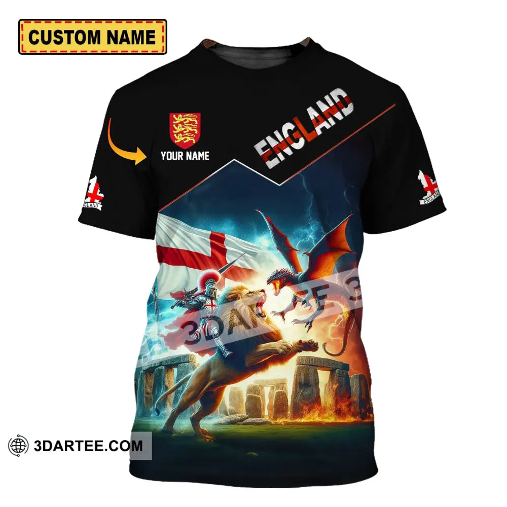 Unisex Shirt - Custom Name Sport Shirt - England Hero