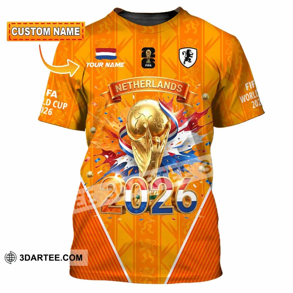 Unisex Shirt - Custom Netherlands World Cup 2026 3D Shirt