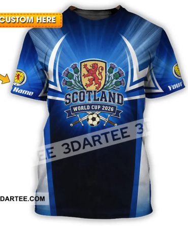 Unisex Shirt - Custom Scotland World Cup 2026 3D Shirt