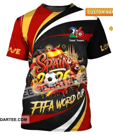Unisex Shirt - Custom Spain Fifa World Cup 2026 3D Shirt
