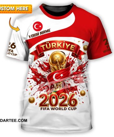Unisex Shirt - Custom Türkiye World Cup 2026 3D Shirt