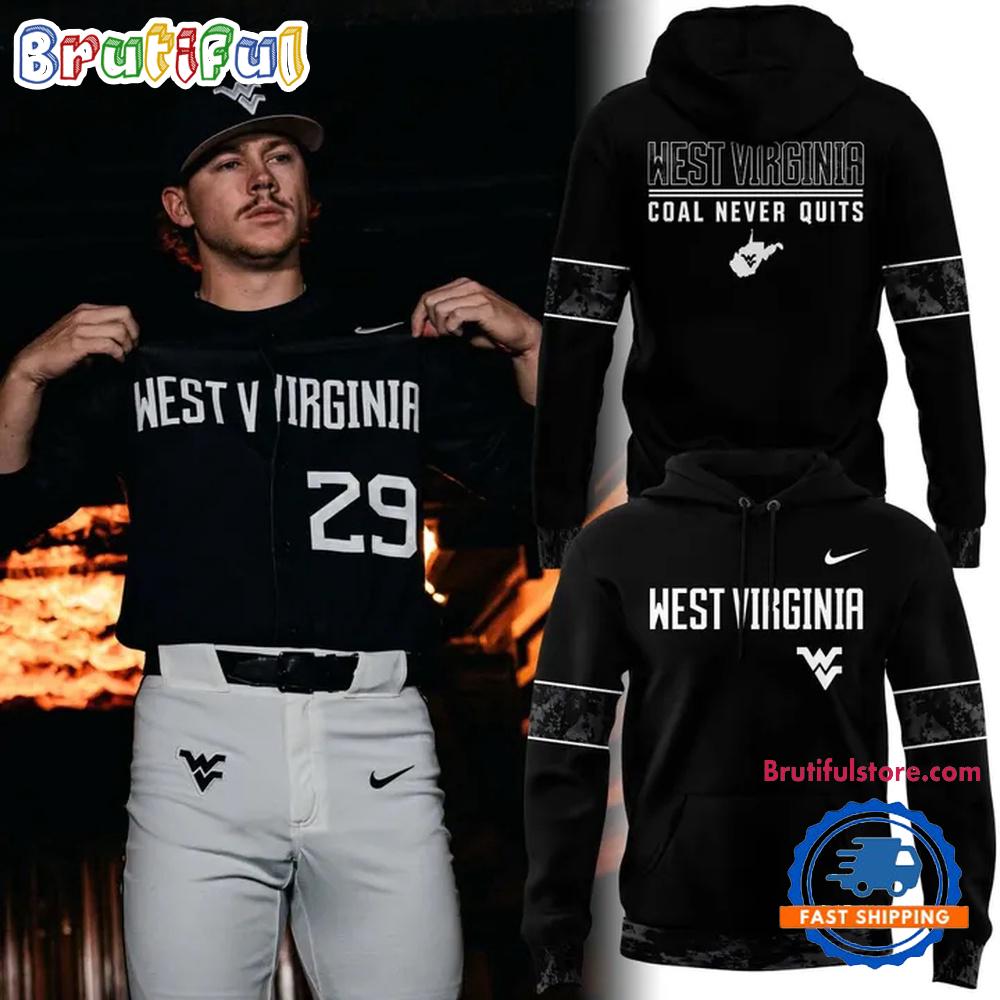 West Virginia Mountaineers Baseball 2026 Coal Rush Uniform Hoodie