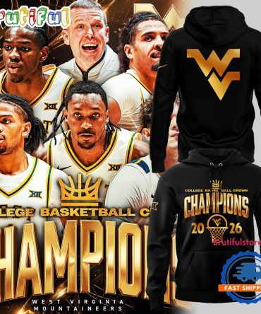 West Virginia Mountaineers Men'S Basketball Crow Champions 2026 Hoodie