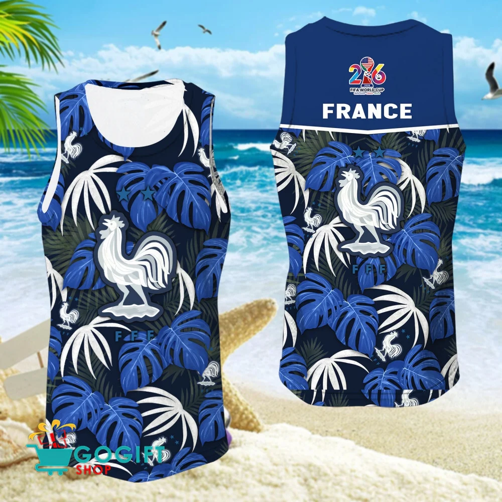 France National Soccer Team Sleeveless Jersey Tank Top