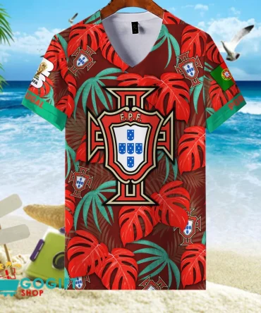 Portugal National Soccer Team V-Neck Shirt Jersey