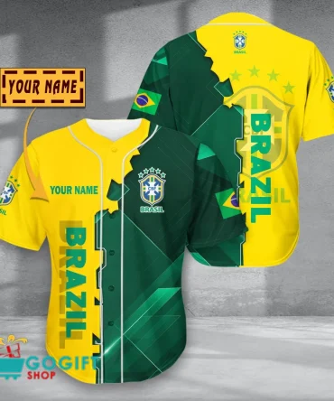 Brazil National Soccer Team Baseball Jersey