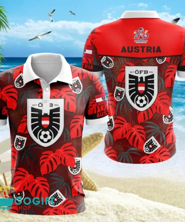 Austria National Soccer Team Polo Shirt
