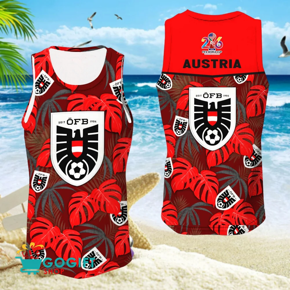 Austria National Soccer Team Sleeveless Jersey Tank Top