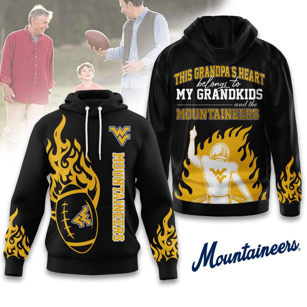 West Virginia Mountaineers , Premium Ncaa Football Grandpa Hoodie