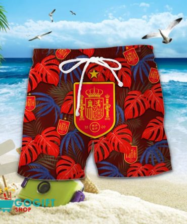 Spain National Soccer Team Hawaiian Men Short