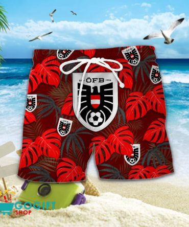 Austria National Soccer Team Hawaiian Men Short