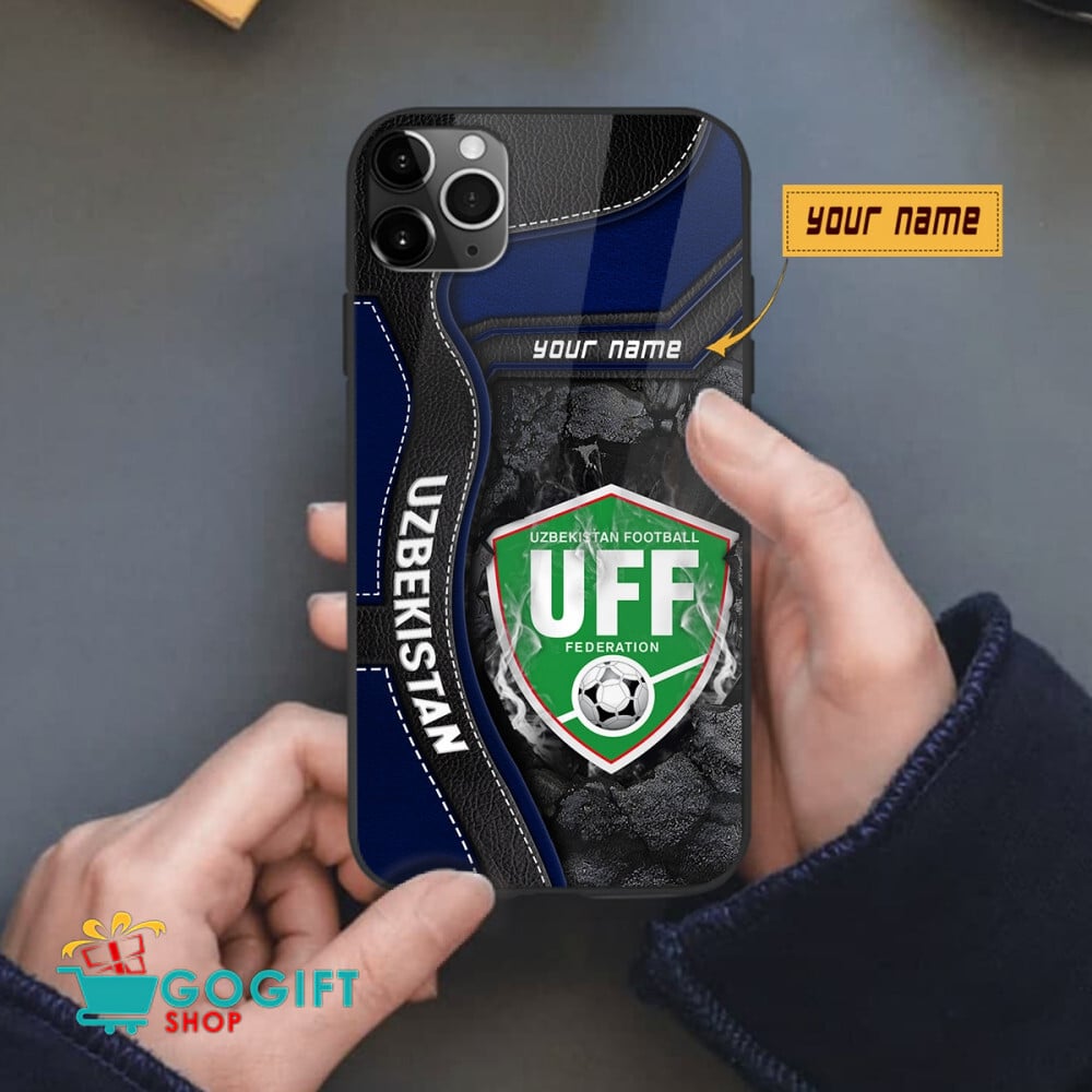Uzbekistan National Soccer Team All Over Print Phone Case - Image 2