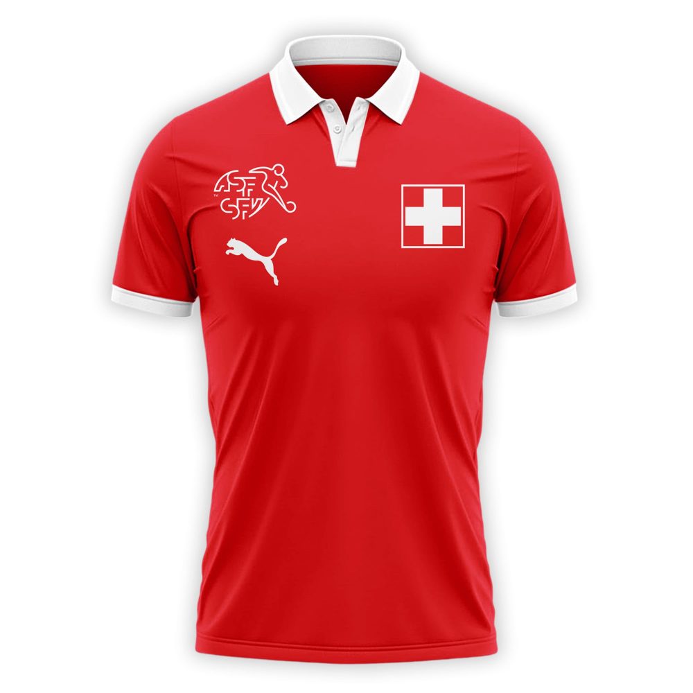 Switzerland , Premium Wc26 Fan 3D Polo - Image 3