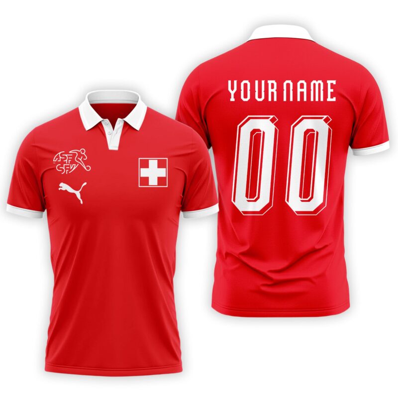 Switzerland , Premium Wc26 Fan 3D Polo - Image 5