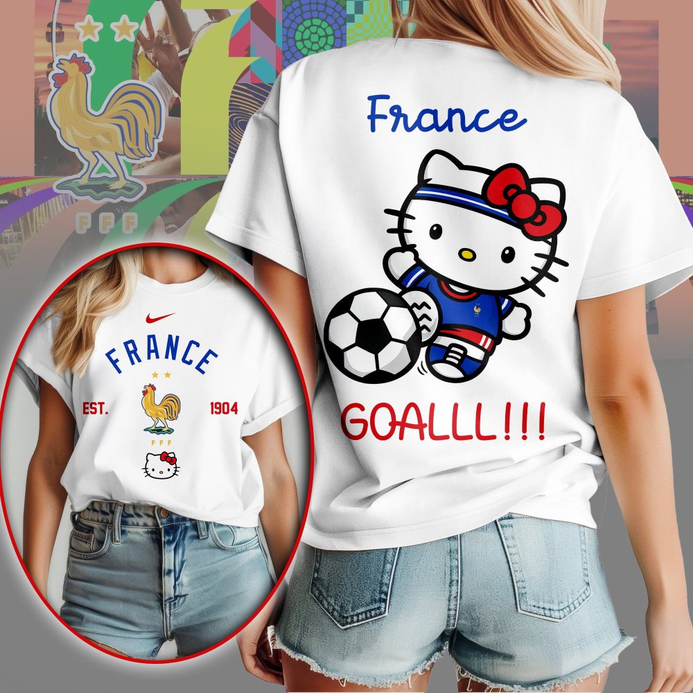 France , Premium Wc26 Hello Kitty Soccer Fan Women Shirt