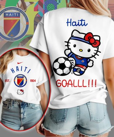 Haiti , Premium Wc26 Hello Kitty Soccer Fan Women Shirt