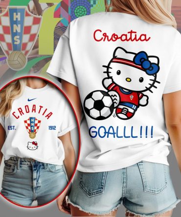 Croatia , Premium Wc26 Hello Kitty Soccer Fan Women Shirt