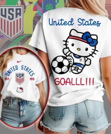 Usa , Premium Wc26 Hello Kitty Soccer Fan Women Shirt