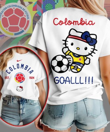 Colombia , Premium Wc26 Hello Kitty Soccer Fan Women Shirt