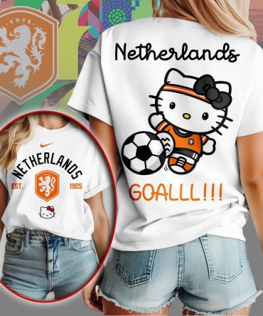 Netherlands , Premium Wc26 Hello Kitty Soccer Fan Women Shirt