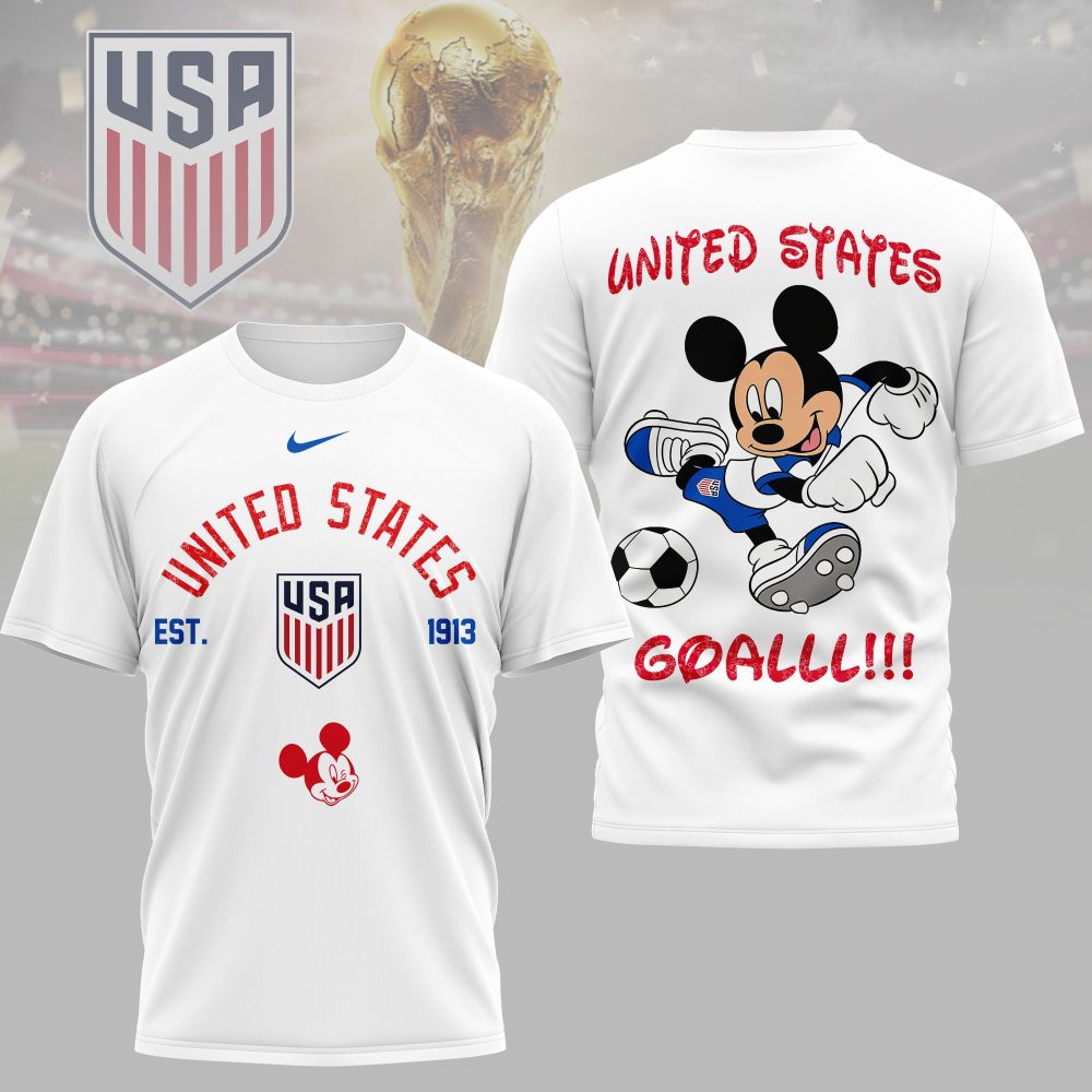Usa , Premium Wc26 Mickey Mouse Soccer Fan 3D Shirt