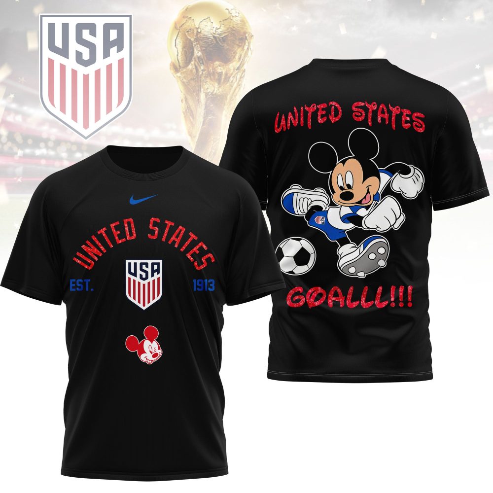 Usa , Premium Wc26 Mickey Mouse Soccer Fan 3D Shirt - Image 2
