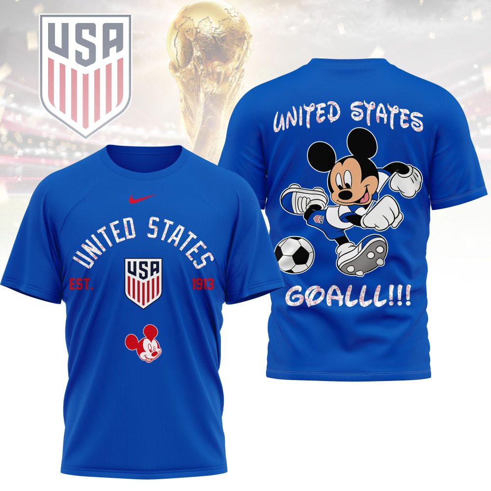 Usa , Premium Wc26 Mickey Mouse Soccer Fan 3D Shirt - Image 4