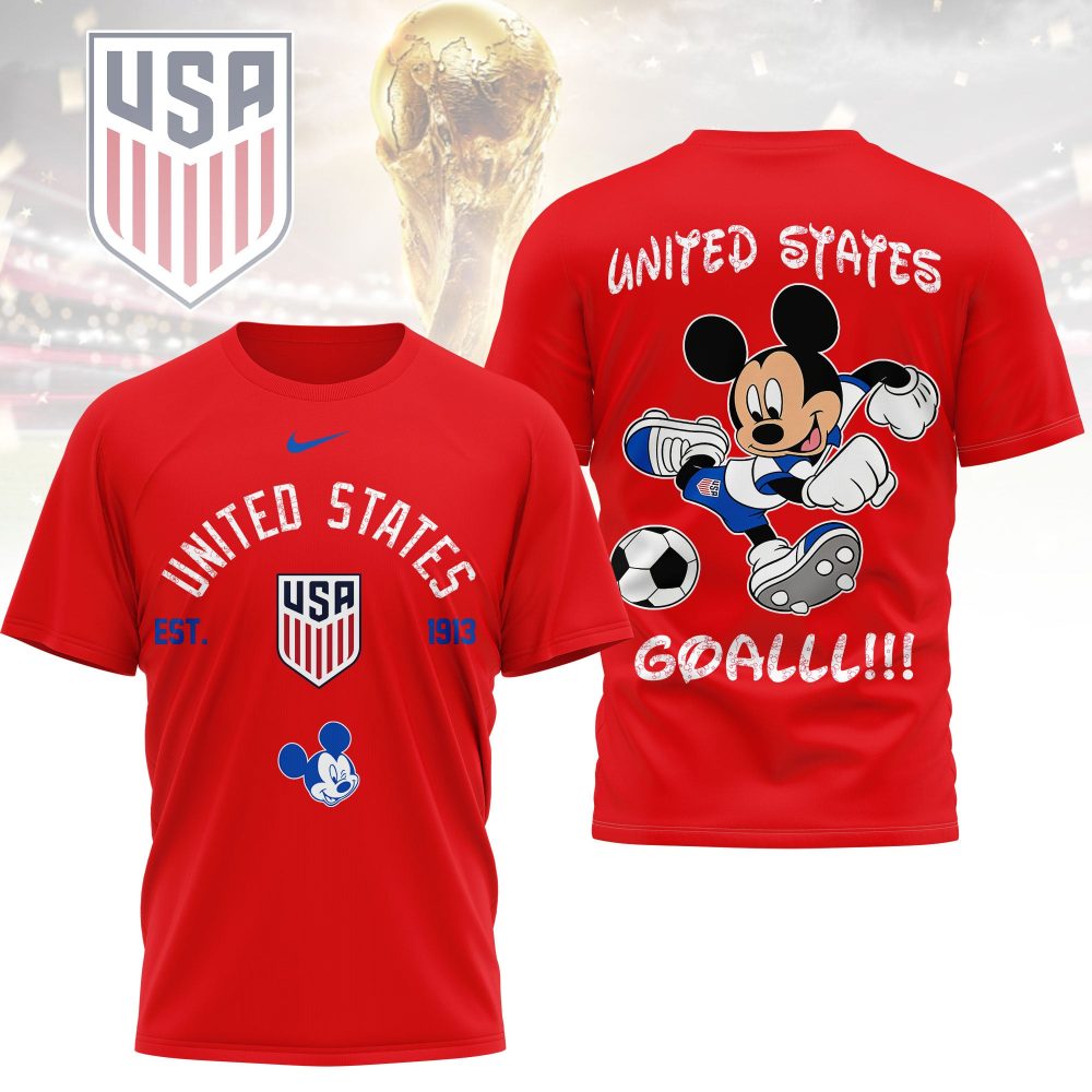 Usa , Premium Wc26 Mickey Mouse Soccer Fan 3D Shirt - Image 3