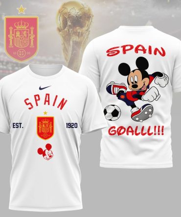 Spain , Premium Wc26 Mickey Mouse Soccer Fan 3D Shirt