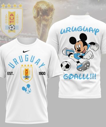 Uruguay , Premium Wc26 Mickey Mouse Soccer Fan 3D Shirt
